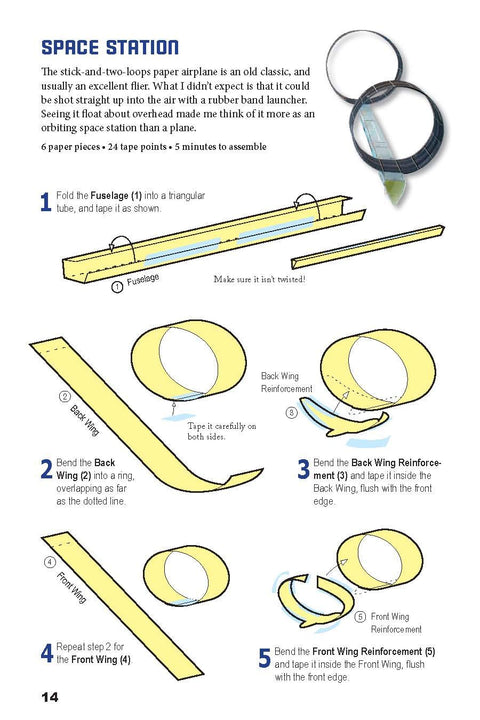 Instant Paper Airplanes Kit: 12 Pop-out Airplanes You Tape Together and Fly in Minutes! [12 precut pop-out airplanes; slingshot launcher, tape & full-color book] - MPHOnline.com