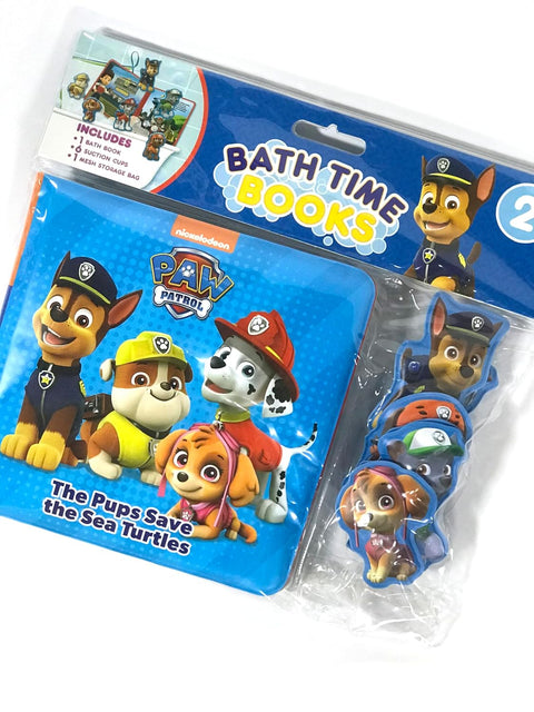 Bath Time Books: Nick Paw Patrol (Bath Book, 6 Padded Suction Cups, 1 Mesh Bag) - MPHOnline.com