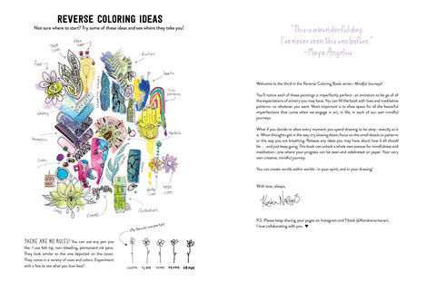 The Reverse Coloring Book™: Mindful Journeys: Be Calm and Creative: The Book Has the Colors, You Draw the Lines - MPHOnline.com