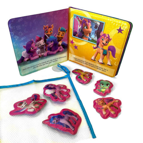 Bath Time Books: My Little Pony (Bath Book, 6 Padded Suction Cups, 1 Mesh Bag) - MPHOnline.com