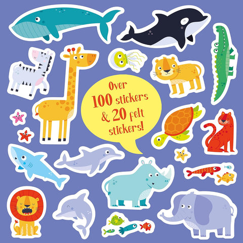 Felt Stickers :  Animals Play Scene Book - MPHOnline.com