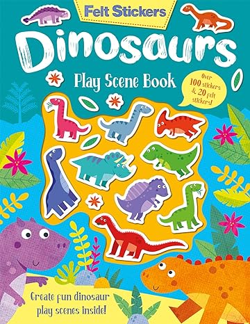 Felt Stickers :  Dinosaur Play Scene Book - MPHOnline.com