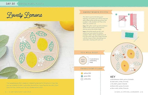 The 30-Day Embroidery Challenge: A Day-by-Day Guide to Learn New Stitches and Create Beautiful Designs - MPHOnline.com