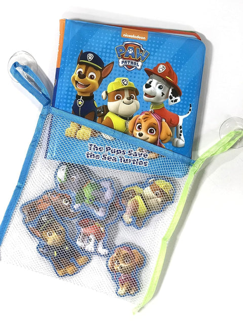Bath Time Books: Nick Paw Patrol (Bath Book, 6 Padded Suction Cups, 1 Mesh Bag) - MPHOnline.com