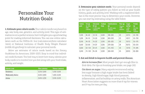 The Food Counter's Pocket Companion - Calories, Carbohydrates, Protein, Fats, Fiber, Sugar, Sodium, Iron, Calcium, Potassium, and Vitamin D  (5) - MPHOnline.com