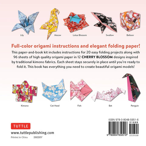 Cherry Blossoms Origami Paper and Book: 20 Easy Models with 96 High Quality Folding Sheets (Double-Sided) - MPHOnline.com