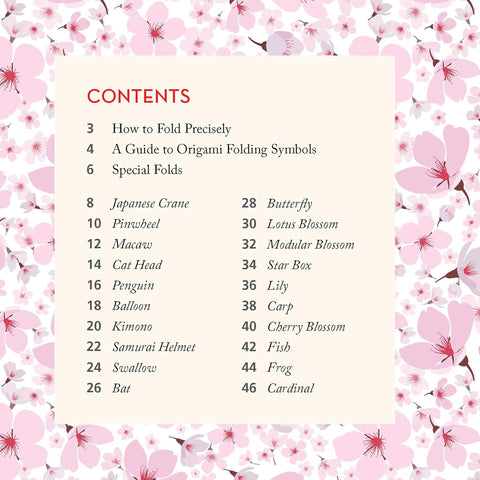 Cherry Blossoms Origami Paper and Book: 20 Easy Models with 96 High Quality Folding Sheets (Double-Sided) - MPHOnline.com