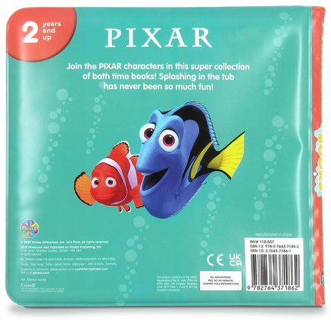 Bath Time Books: Disney Pixar (Bath Book, 6 Padded Suction Cups, 1 Mesh Bag) - MPHOnline.com