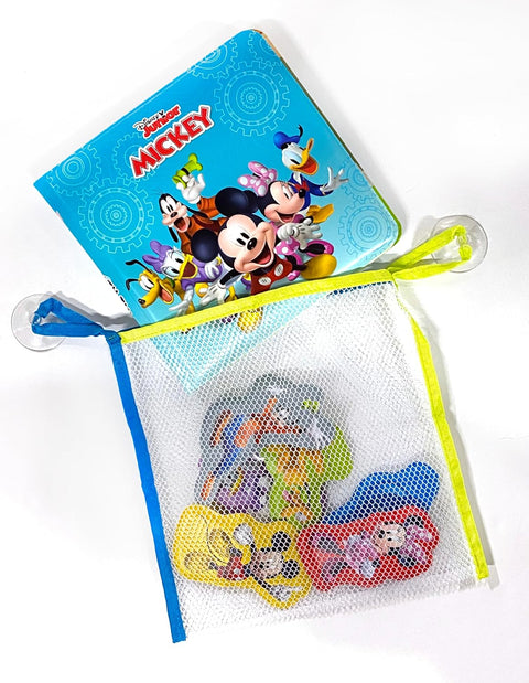 Bath Time Books: Disney Minnie & Mickey (Bath Book, 6 Padded Suction Cups, 1 Mesh Bag) - MPHOnline.com