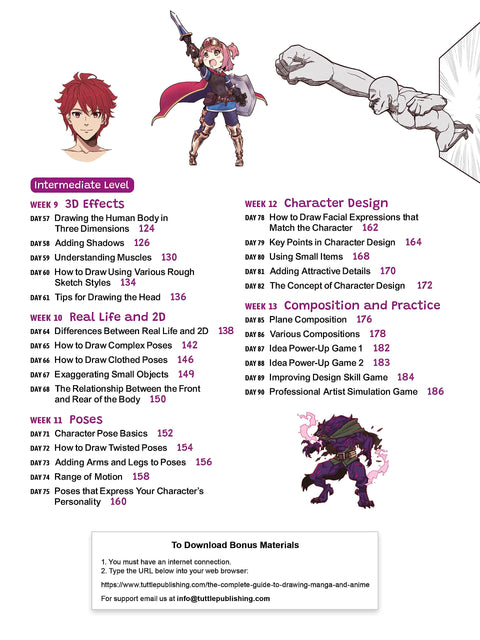 The Complete Guide to Drawing Manga & Anime: A Comprehensive 13-week 'Art Course' with 65 Clear and Easy Daily Lessons - MPHOnline.com