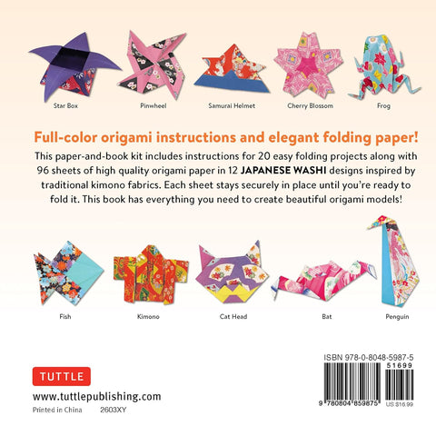 Japanese Washi Origami Paper and Book: 20 Easy Models with 96 High Quality Folding Sheets (Double-Sided) - MPHOnline.com