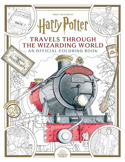 Harry Potter: Travels Through the Wizarding World: An Official Coloring Book - MPHOnline.com