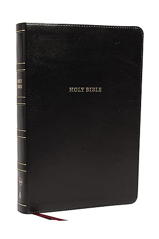 NKJV Holy Bible, Super Giant Print Reference Bible, Black Leathersoft, 43,000 Cross references, Red Letter, Comfort Print: New King James Version - MPHOnline.com