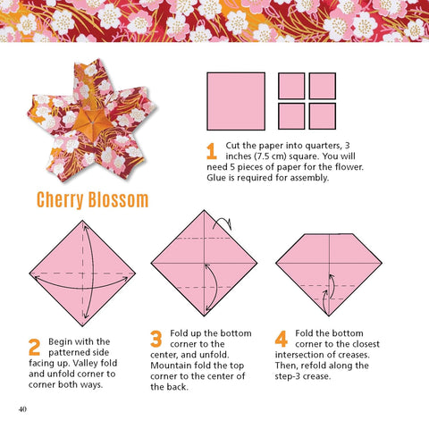 Cherry Blossoms Origami Paper and Book: 20 Easy Models with 96 High Quality Folding Sheets (Double-Sided) - MPHOnline.com