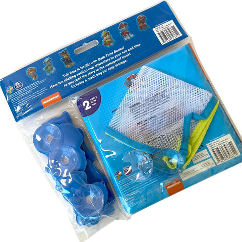 Bath Time Books: Nick Paw Patrol (Bath Book, 6 Padded Suction Cups, 1 Mesh Bag) - MPHOnline.com