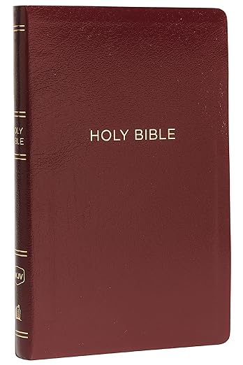 Nkjv, Thinline Reference Bible, Leather-Look, Burgundy, Red - MPHOnline.com