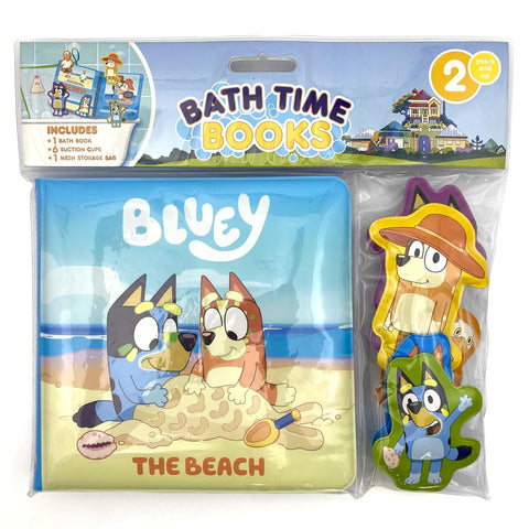 Bath Time Books: Bluey (Bath Book, 6 Padded Suction Cups, 1 Mesh Bag) - MPHOnline.com
