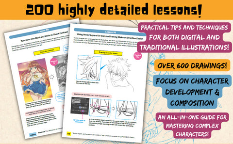 Learn to Draw Exciting Anime & Manga Characters: Lessons from 100 Professional Japanese Illustrators (with over 600 illustrations to improve your digital or by hand techniques) - MPHOnline.com