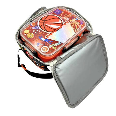 LOTTIE & BO Square Lunch Bag - Slam Dunk