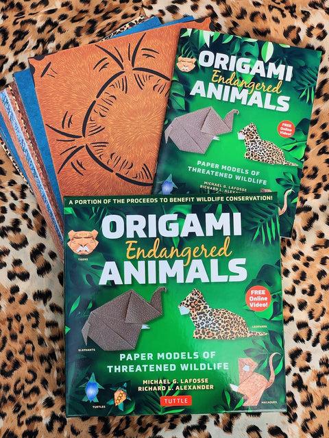 Origami Endangered Animals Kit: Paper Models of Threatened Wildlife [Includes Instruction Book with Conservation Notes, 48 Sheets of Origami Paper, FREE Online Video!] - MPHOnline.com