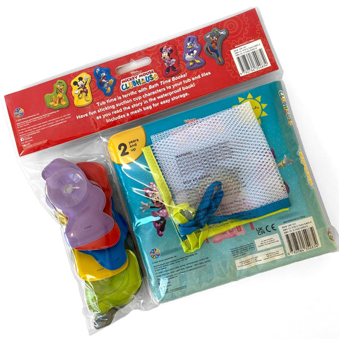 Bath Time Books: Disney Minnie & Mickey (Bath Book, 6 Padded Suction Cups, 1 Mesh Bag) - MPHOnline.com