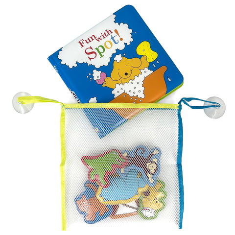 Bath Time Books: Fun With Spot (Bath Book, 6 Padded Suction Cups, 1 Mesh Bag) - MPHOnline.com