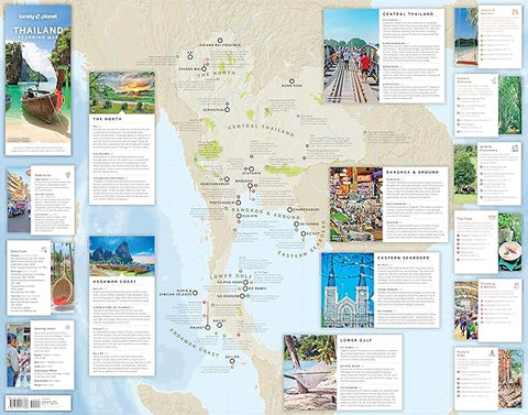 Lonely Planet Thailand Planning Map, 2nd Edition - MPHOnline.com