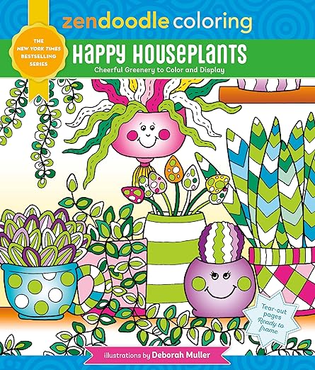 Zendoodle Coloring: Happy Houseplants - MPHOnline.com