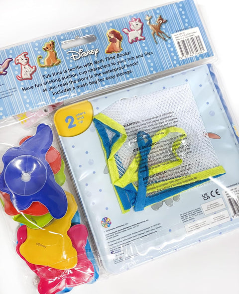 Bath Time Books: Disney Animals (Bath Book, 6 Padded Suction Cups, 1 Mesh Bag) - MPHOnline.com