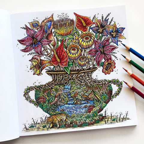 Enchanted Earth: A Colouring Journey Through Magical Landscapes - MPHOnline.com