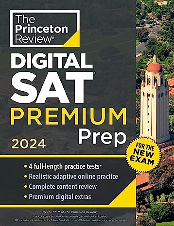 Princeton Review Digital SAT Premium Prep, 2024: 4 Practice Tests + Online Flashcards + Review & Tools (2024) - MPHOnline.com