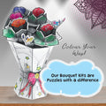 Colour and Build Your Own  Roses Bouquet 3D Paper Craft Model - MPHOnline.com