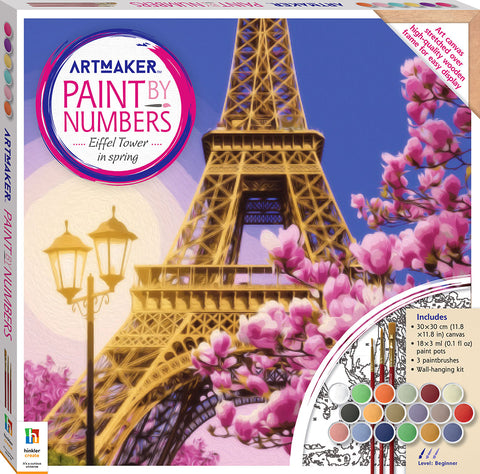 Art Maker Paint by Numbers Canvas Eiffel Tower in Spring - MPHOnline.com