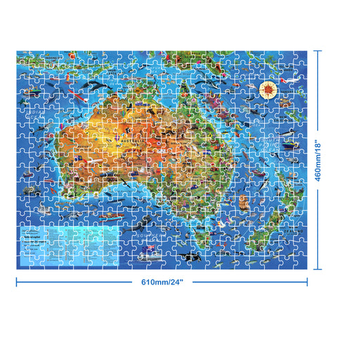 Puzzlebilities 300Pc Jigsaw: Australia And New Zealand Map - MPHOnline.com