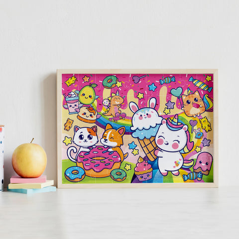 Junior Jigsaw Carry & Play Sweet Kawaii (completed puzzle) - Hinkler - MPHOnline.com