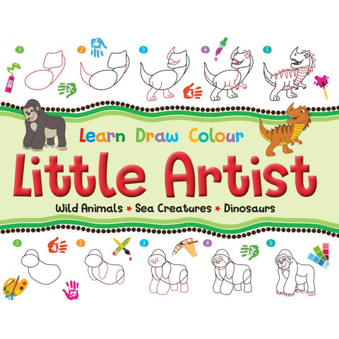 Learn Draw Colour Little Artist Wild Animals, Sea Creatures , Dinosaurs - MPHOnline.com