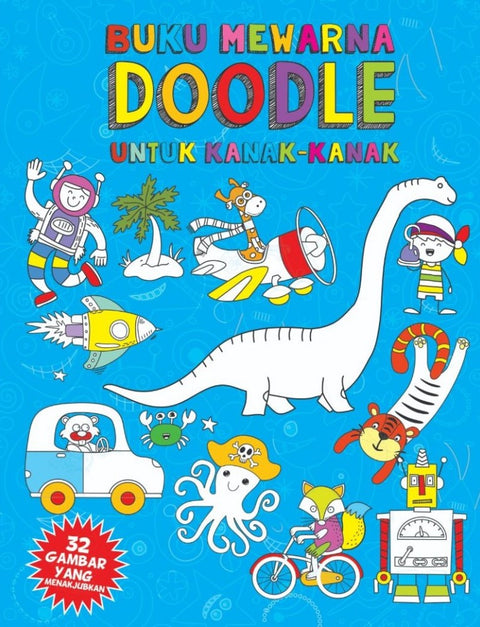 Buku Mewarna Doodle Untuk Kanak-Kanak - Biru - MPHOnline.com