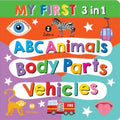 My First 3 in 1 - ABC Animals, Body Parts, Vehicles - Mind to Mind - MPHOnline.com
