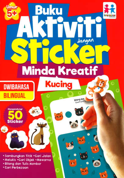 Buku Aktiviti Dengan Sticker Minda Kreatif - Kucing - MPHOnline.com