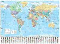 Collins World Wall Paper Map - MPHOnline.com