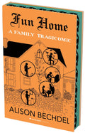 A special hardcover Deluxe Collector’s Edition of Alison Bechdel’s FUN HOME, the groundbreaking, bestselling graphic memoir and basis for the Tony Award–winning musical—featuring a cloth case with new art, a reversible jacket with new art on both sides enhanced with teal and silver foil, and sprayed edges. Now at MPHOnline.com.