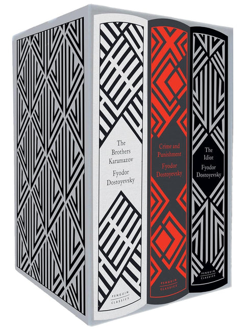 A gorgeous three-book boxed set of Fyodor Dostoyevsky's three greatest novels: CRIME AND PUNISHMENT; THE IDIOT; and THE BROTHERS KARAMAZOV (Penguin Clothbound Classics). Now at MPHOnline.com.