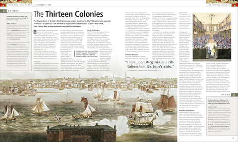 A look inside The American Revolution (2nd Edition) (chapter on The Thirteen Colonies) - DK UK - MPHOnline.com