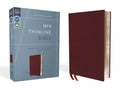 NIV, Thinline Bible, Bonded Leather, Burgundy, Red Letter, Comfort Print - MPHOnline.com