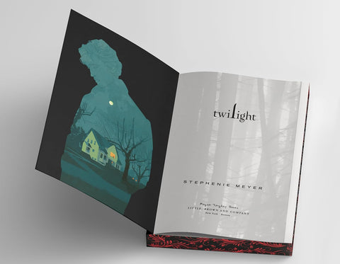 A look inside the 20th anniversary paperback edition of TWILIGHT that features stunning, full-colour inside cover art and a dazzling sprayed edge design. Now at MPHOnline.com.
