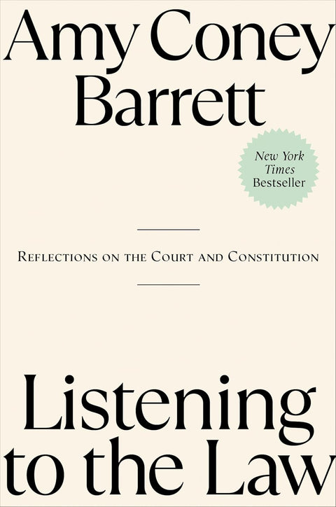 From US Supreme Court Justice Amy Coney Barrett, a glimpse of her journey to the Court and an account of her approach to the Constitution. LISTENING TO THE LAW, now at MPHOnline.com.