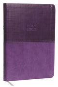 KJV, Value Thinline Bible, Large Print, Leathersoft, Purple, Red Letter, Comfort Print - MPHOnline.com