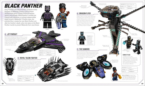 Another look inside Lego Marvel Visual Dictionary (chapter on Black Panther) - DK - MPHOnline.com