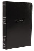 NKJV Holy Bible, Giant Print Center-Column Reference Bible, Black Leather-look, 72,000+ Cross References, Red Letter, Comfort Print: New King James Version - MPHOnline.com