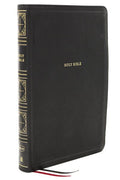 NKJV Holy Bible, Giant Print Thinline Bible, Black Leathersoft, Red Letter, Comfort Print: New King James Version - MPHOnline.com